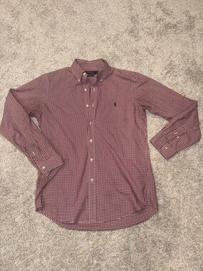 Polo by Ralph Lauren Red and White Gingham Button-Down Shirt